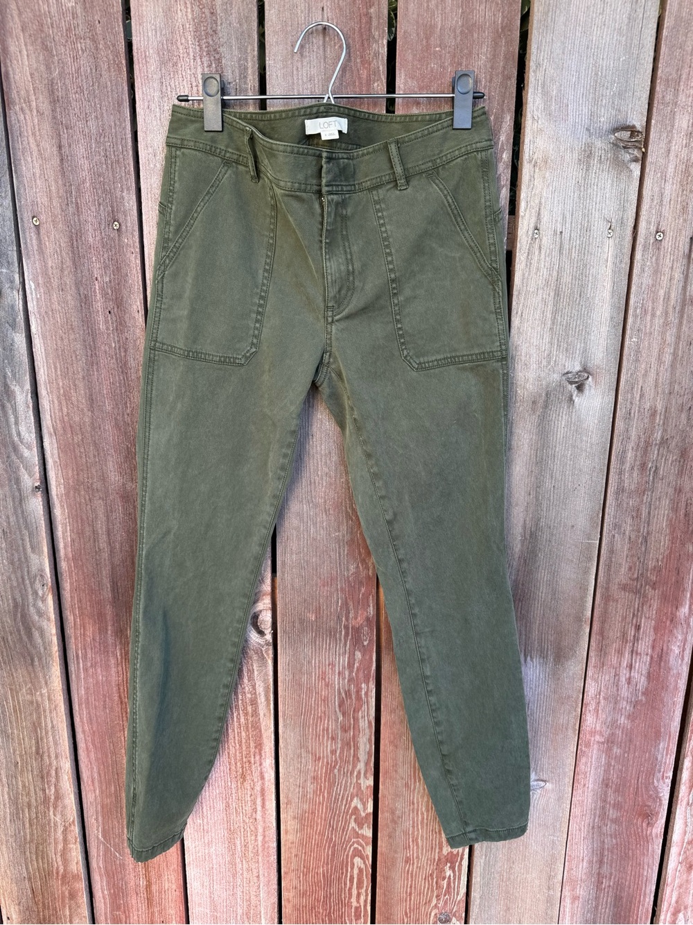 LOFT Olive Utility Cargo Pants Size 6